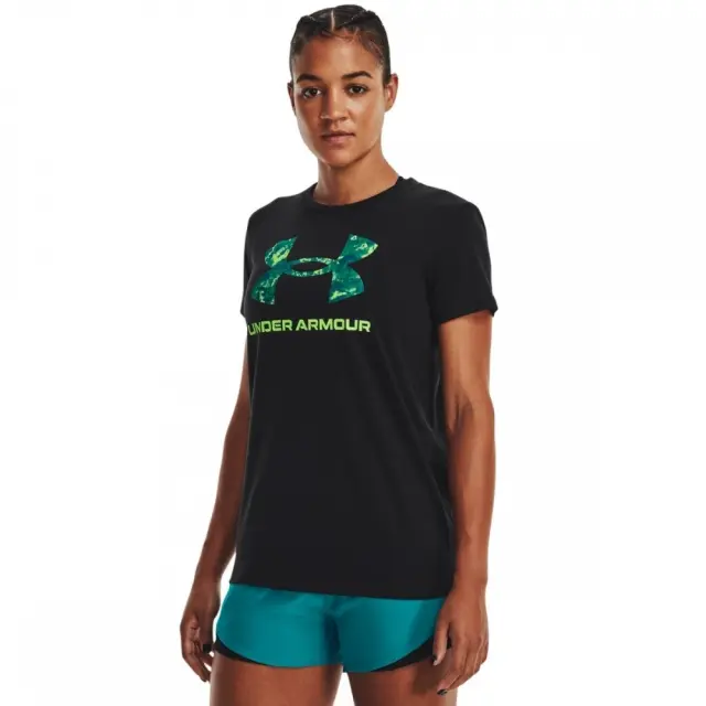 Under Armour Sportstyle Graphic T-shirt (1356305-005) - Μαύρο-Λαχανί - XS