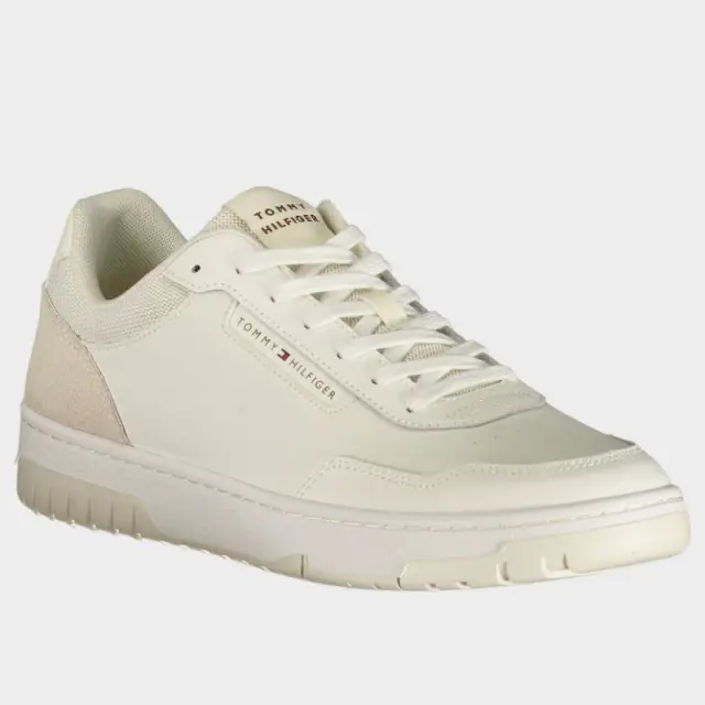 Tommy Hilfiger - Ανδρικά Sneakers Th Basket Core Lite Lth/Suede FM0FM05714-Z00 Λευκό Εκρού - 46 2