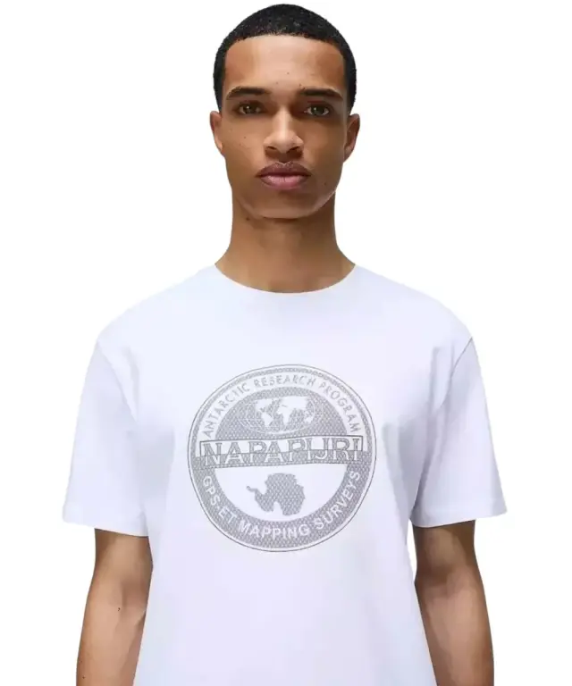 Napapijri - Ανδρικό T-Shirt S-Bollo SS 2 NP0A4I3C-002 Λευκό - S