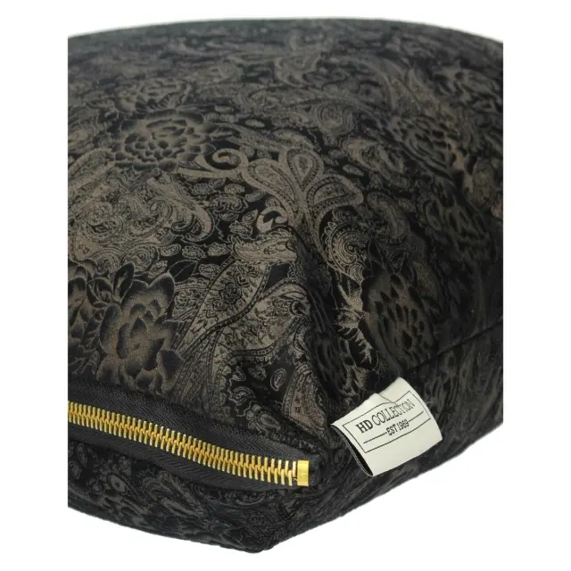 Μαξιλάρι Paisley Μαύρο Βελούδο 45x45cm 3