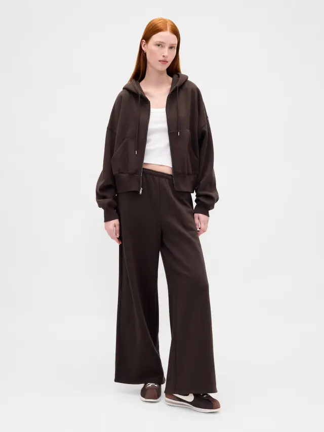 VintageSoft Baggy Wide-Leg Παντελόνι Φόρμα Terra brown - M
