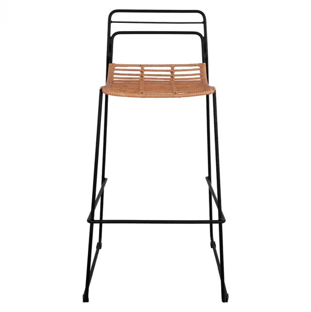 ΣΚΑΜΠΟ ΜΕΤΑΛΛΙΚΟ FB95642 ΜΕ WICKER ΣΕ ΜΠΕΖ ΑΠΟΧΡΩΣΗ 48x53x100 εκ. 3