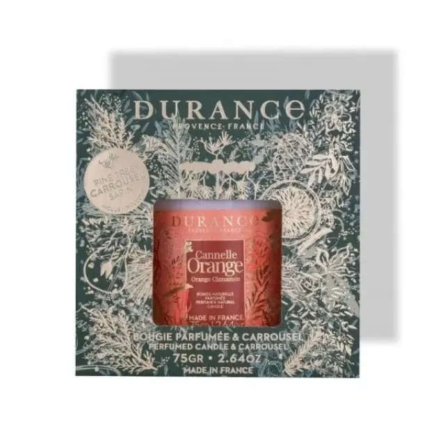 Durance candle Orange Cinnamon-Noel 2024 Carrousel-Αρωματικό κερί πορτοκάλι κανέλα 75 gr 2