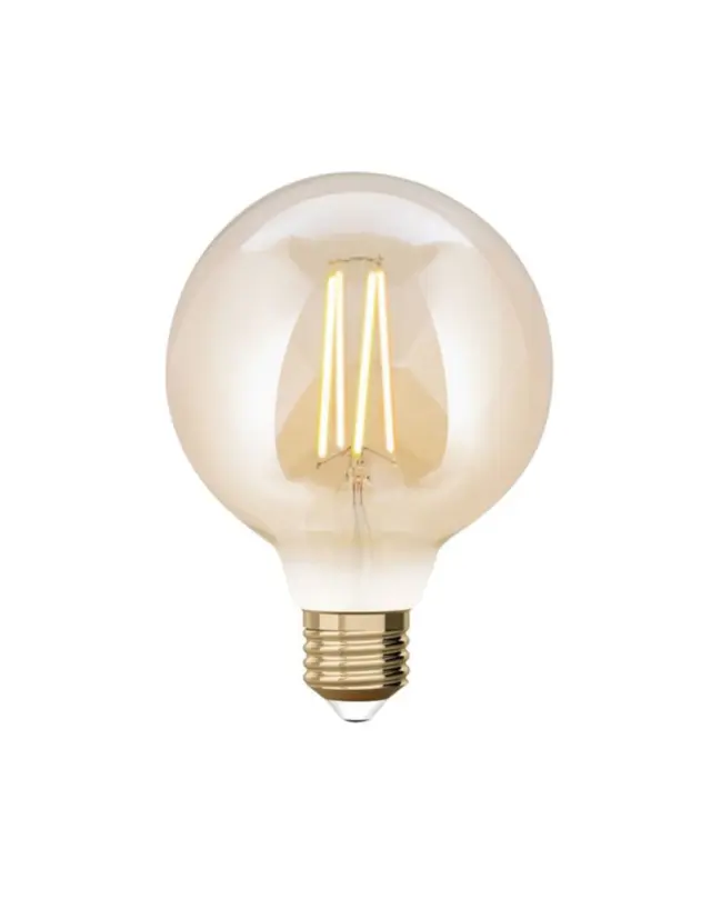 Έξυπνη λάμπα LED filament μελί G95 E27 7,5W ρυθμιζόμενο λευκό 2200-5500K Lutec Connect