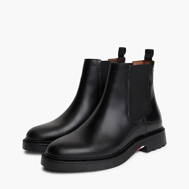 Ανδρικά Μποτάκια Δερμάτινα Tommy Hilfiger Chelsea Boots FM0FM05966 BDS Μαύρα Μαύρο - 41 2