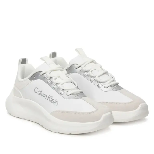 Γυναικεία Sneakers Calvin Klein Light Eva Runner HW0HW03149-05Y Λευκό Ασημί Άσπρο - 36 2