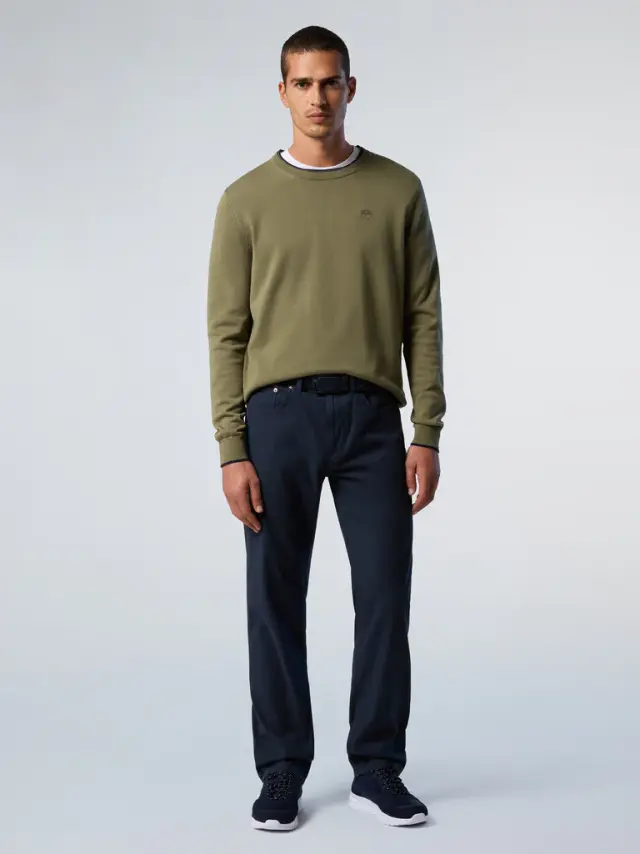 North Sails - Ανδρικό Παντελόνι Stretch dobby 5-pocket pants 673121-000-0802 Μπλε 2