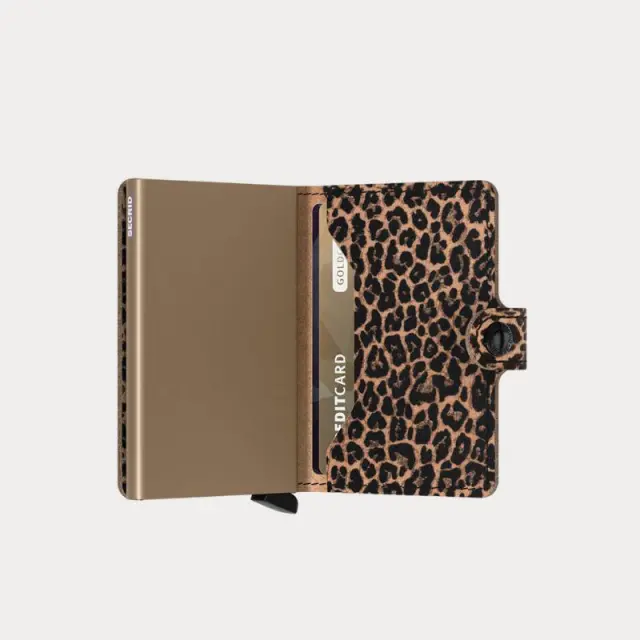 Δερμάτινο Πορτοφόλι Secrid Miniwallet Leo Beige Λεοπάρ - ONESIZE 3