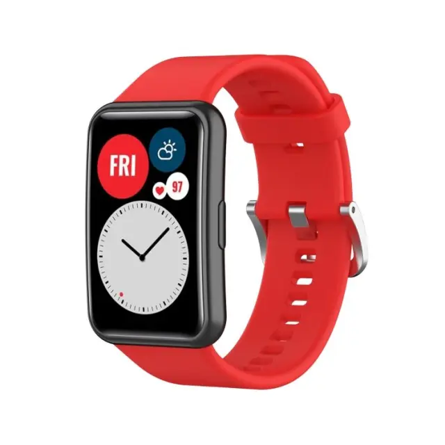 Ανταλλακτικό Λουράκι Σιλικόνης για Huawei Watch Fit- Red
