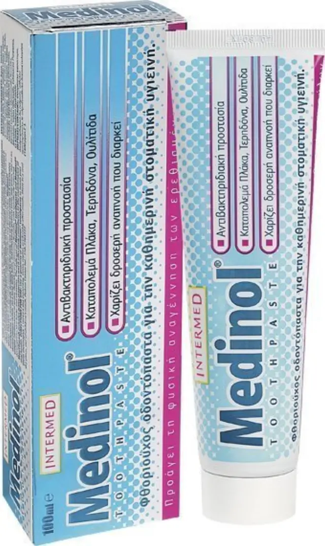 Intermed Medinol Toothpaste Φθοριούχος Οδοντόκρεμα Κατάλληλη για Καθημερινή Χρήση, 100ml
