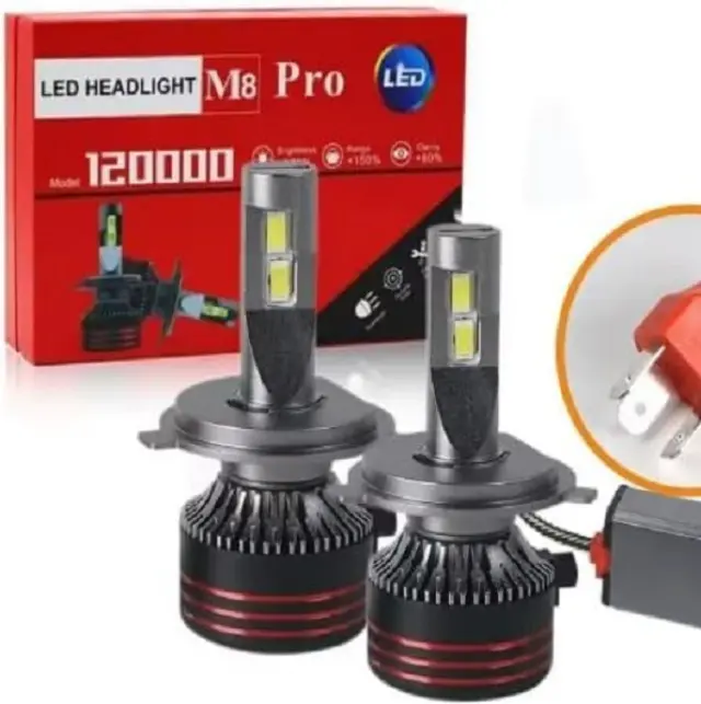 Σετ Λάμπες Αυτοκινήτου LED H4 Conpex M8 Pro Canbus 130W 120000LM 9-32V Ψυχρό Λευκό 6000K (2 Τεμάχια) JN-3483-115