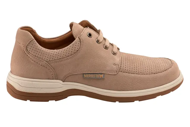 Mephisto Δετά-Oxfords Ανδρικό δέρμα Nubuck Μπεζ MEP/DOUK PERF SAND 3
