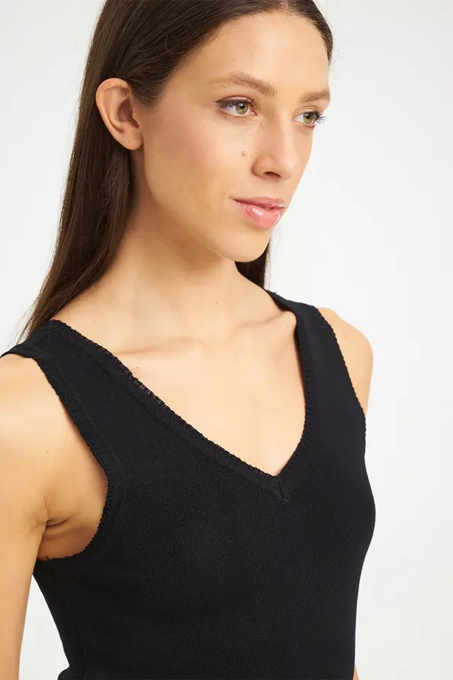 Πλεκτό Τοπ με V Ντεκολτέ DOMNA KNIT TOP - XS 2
