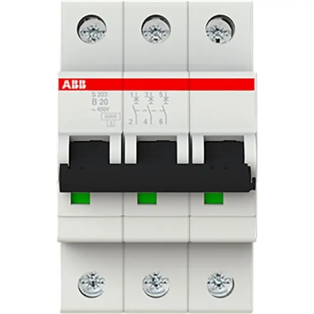 S203-B20 Miniature Circuit Breaker - 3P - B - 20 A