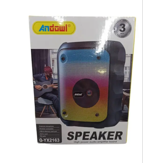 Andowl Q-YX2163 Ηχείο Bluetooth 5W με Ραδιόφωνο και διάρκεια μπαταρίας έως 3 ώρες Black