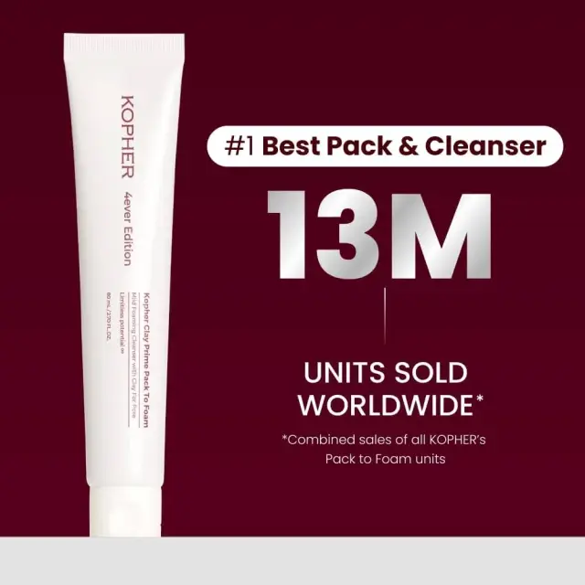 KOPHER - Clay Prime Pack To Foam Κρεμώδης αφρός προσώπου με άργιλο 80ml 3