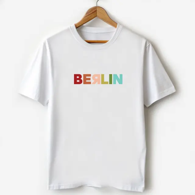 T-shirt Noshame® Λευκό με τύπωμα Berlin - 122359 - XXL 2