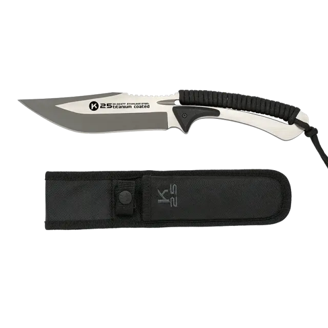 K25 32377 Tactical Mαχαίρι Black Cord Wrapped Επικαλυμμένο με τιτάνιο