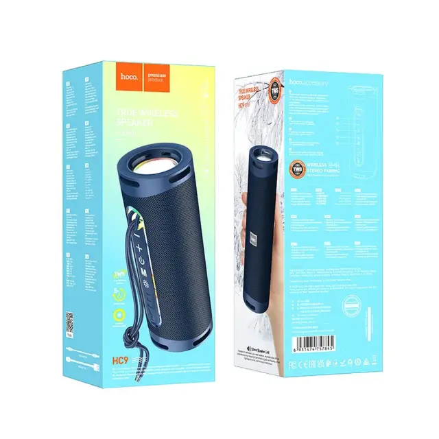 Ηχείο HOCO speaker bluetooth HC9 blue10W με Ραδιόφωνο 2