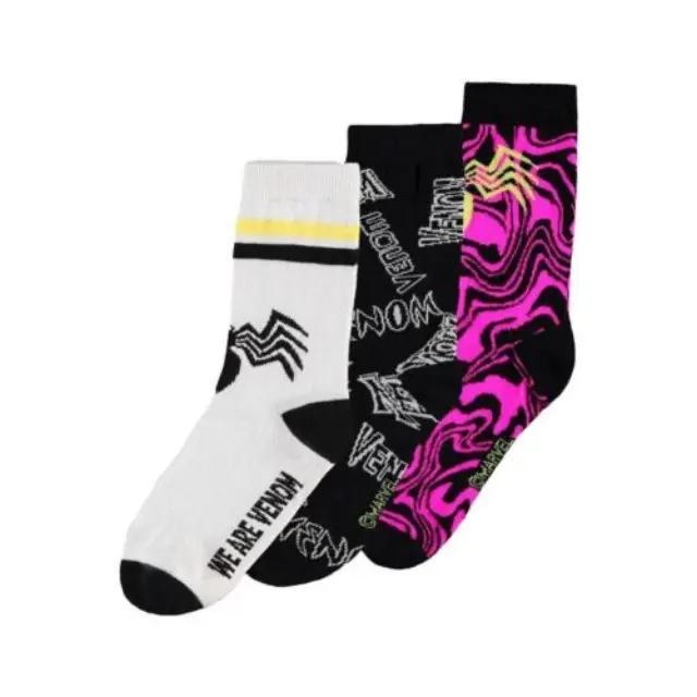 Difuzed MARVEL Κάλτσες - Venom - Kids Socks 3 Pack Ηλικίας Νουμερο 35-38 (CR107406MVL)