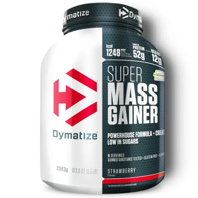 Dymatize Super Mass Gainer με Κρεατίνη Χωρίς Γλουτένη με Γεύση Strawberry 2.943kg