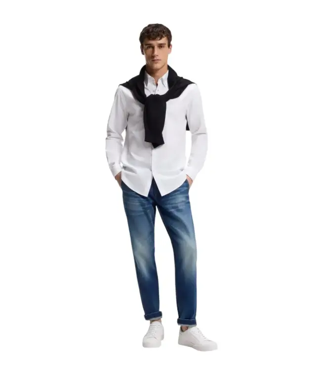Hugo Boss - Ανδρικό Πουκάμισο Rickert_M Oxford Cotton 50519707-100 Λευκό 2