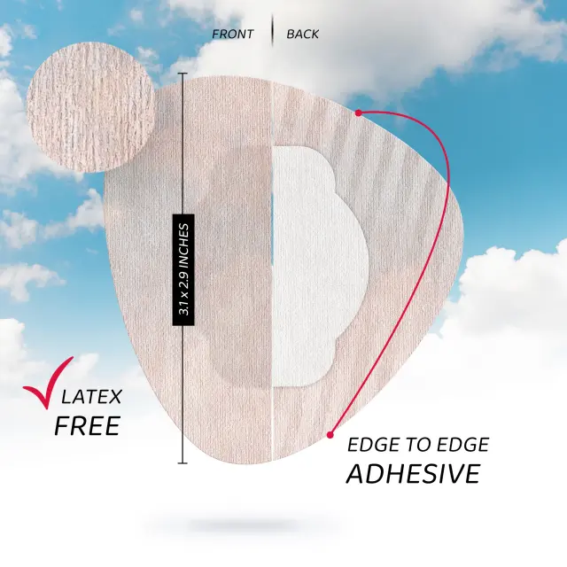 Not Just a Patch Air Αδιάβροχο Αυτοκόλλητο για Αισθητήρες Freestyle Libre 2 Plus, Medtronic Guardian, Dexcom G7, Dexcom ONE+, Sibionics GS1 & Medtrum TouchCare Nano 20τμχ – Μπεζ Ανοιχτό 2