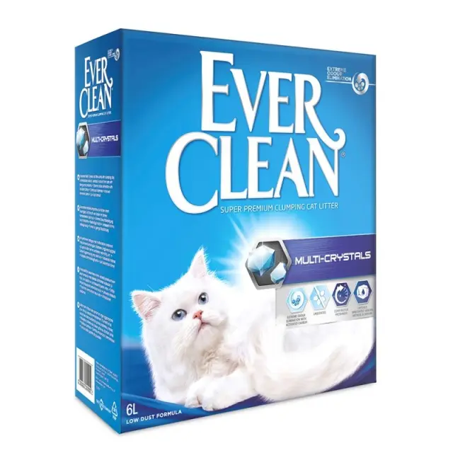 Ever Clean Multi Crystal Άμμος Υγιεινής Γάτας Χωρίς Άρωμα 6lt
