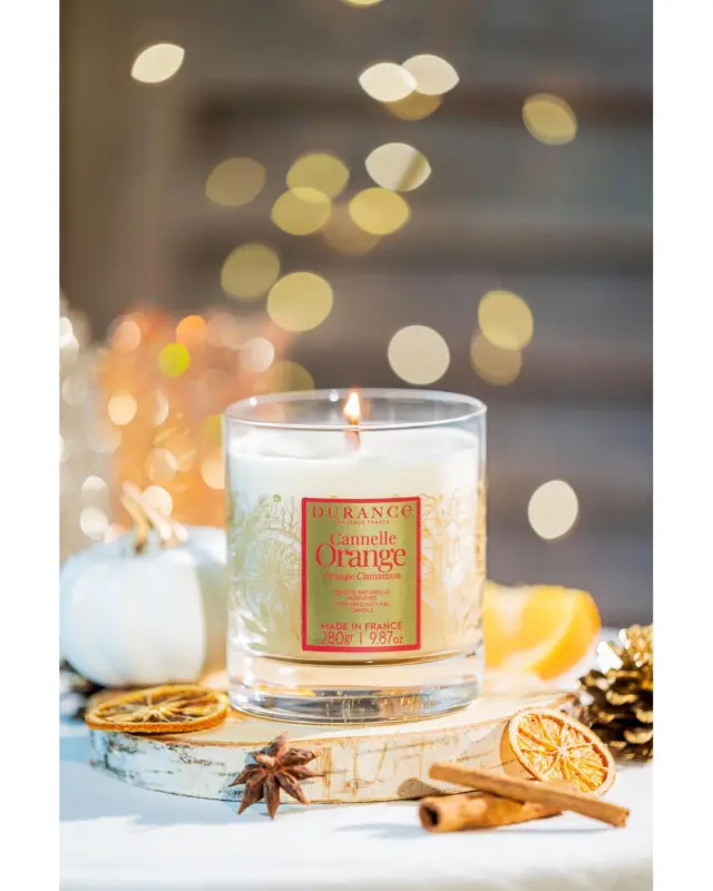 Durance candle Orange Cinnamon- Noel 2024-Αρωματικό Κερί με ξύλινο φυτίλι 280g 3
