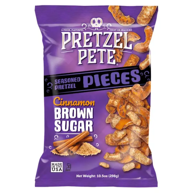 Pretzel Pete Seasoned Pretzel Pieces Brown Sugar Cinnamon 160gr