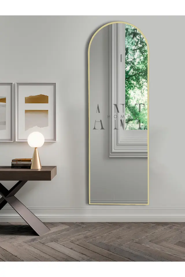 Stewehome Διακοσμητικός οβάλ καθρέφτης τοίχου MDF 180x60 cm