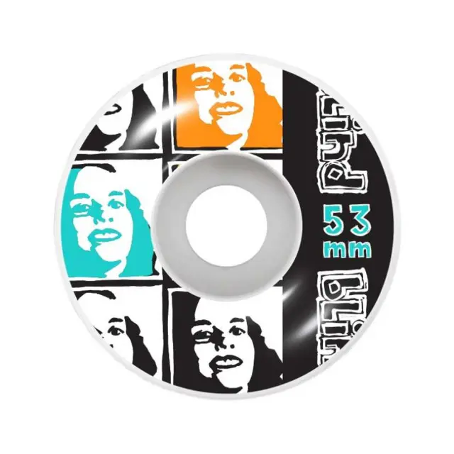 Blind Black Wheels Psychedelic Multi Girl - Λευκά/Μαύρα ροδάκια 53mm