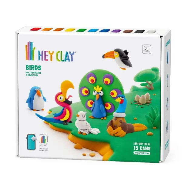 Hey Clay Κατασκευές από Πολύχρωμο Πηλό Birds (3+ ετών) 15013