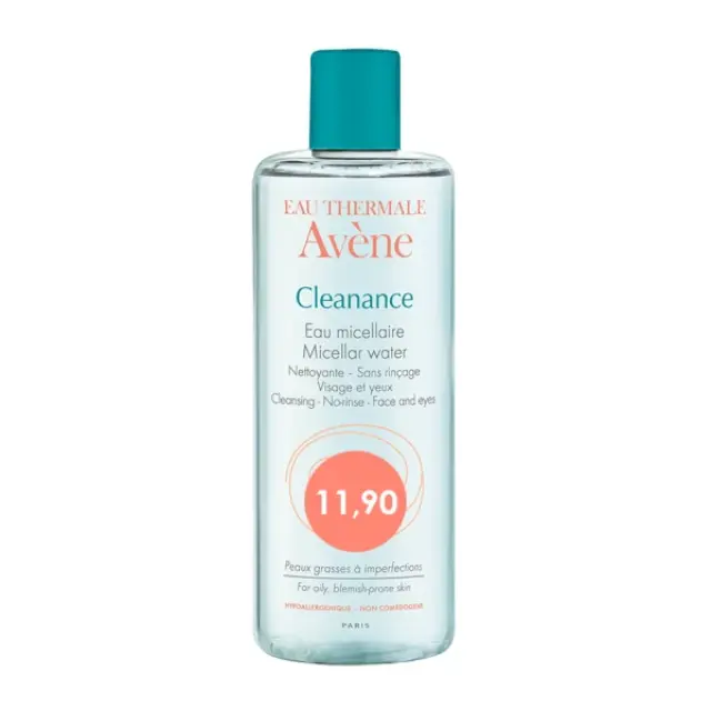 Avene Cleanance Micellaire Νερό για Kαθαρισμό + Ντεμακιγιάζ για το Λιπαρό Δέρμα, 400ml