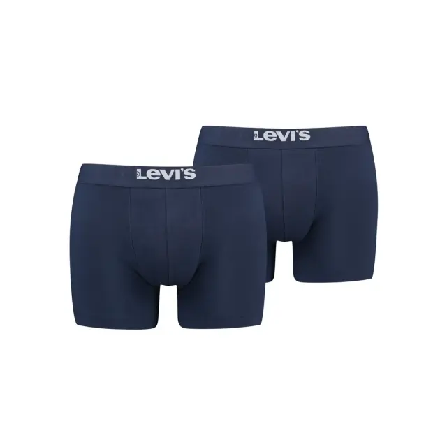 Levi's Ανδρικό Boxer Solid Basic Organic Cotton - Διπλό Πακέτο, Χρώμα Navy - XL