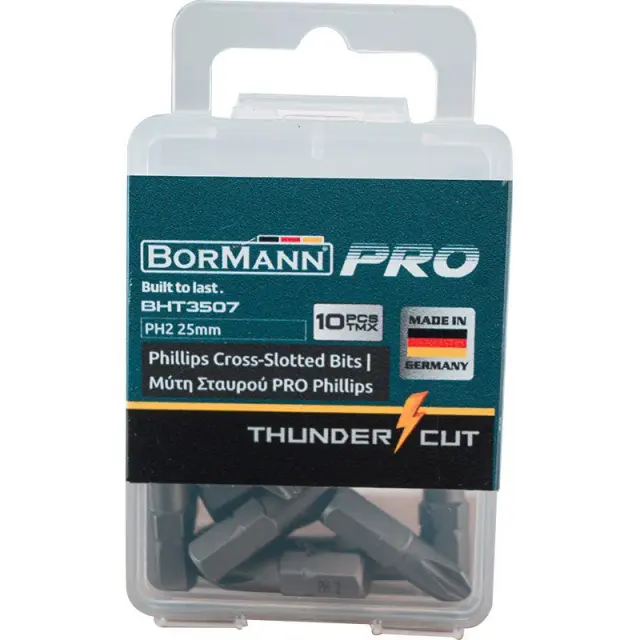 Bormann Pro BHT3507 – Μύτη σταυρού Pro PH2 25mm 10τεμ (044871)