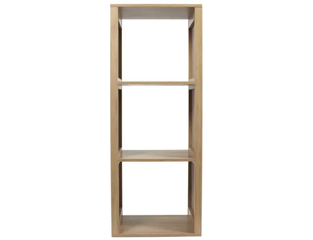 Ραφιέρα Οργάνωσης Klaus Home Deco Factory με 3 ράφια και διαστάσεις 38.5x32x99cm - Συνδυάζεται με κουτιά αποθήκευσης - Σε απόχρωση Ξύλου HD0242FS 3