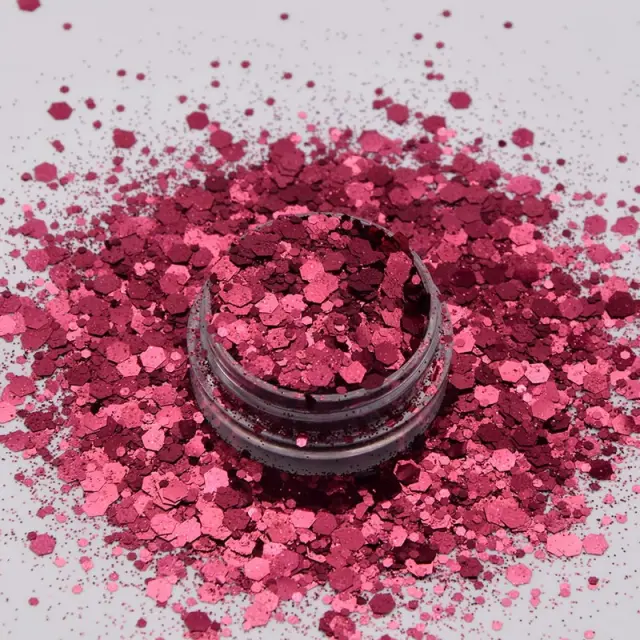 Chunky glitter 20gr, Κόκκινο ροζ