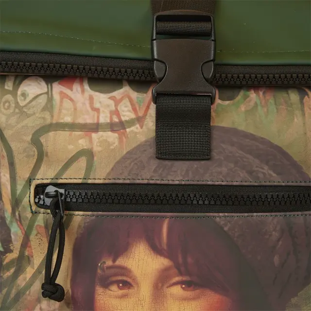 New Rebels Mart Art Roll-Top Backpack (L): Mona Lisa 3