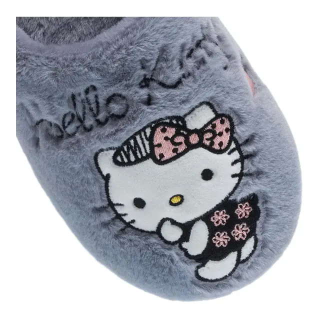 Parex Γυναικείες Παντόφλες Hello Kitty, Χρώμα Γκρι 3
