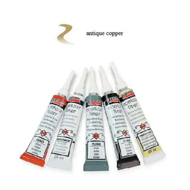 Contour Liner ανάγλυφο περίγραμμα Pentart 20ml - Antique copper