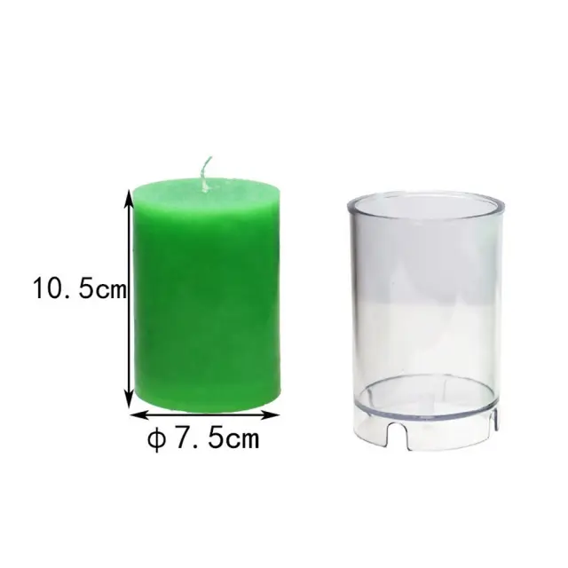 Καλούπι κεριού plexiglass, Κύλινδρος, ø 7.5cm, Ύψος 10.5cm