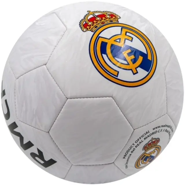 Μπάλα ποδοσφαίρου Real Madrid football logo’s camo metallic white size 5 -121909 2