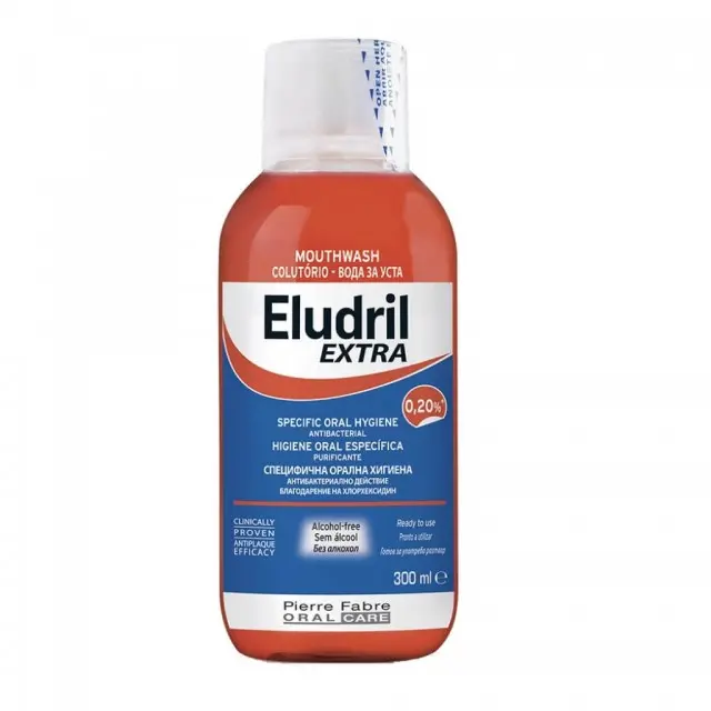 Elgydium Eludril Extra 0.20% Στοματικό Διάλυμα κατά της Πλάκας και της Κακοσμίας 300ml 2
