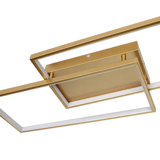 Φωτιστικό οροφής LED 34W 80x34x8 εκ. χρυσό με controller - GLOBOBOX 2