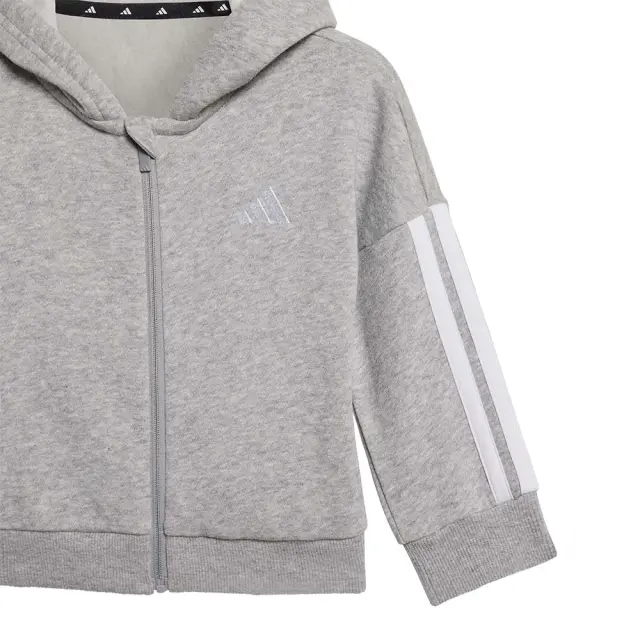 adidas Sportswear Infant's 3Stripes Full-Zip Fleece Jogger Set Μαύρο - Γκρι JY8589 (adidas Sportswear) - 92 2