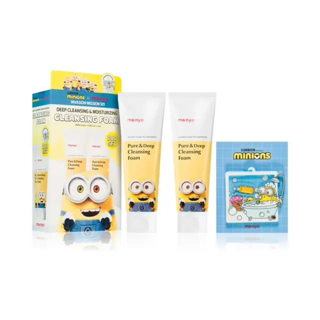 Ma:nyo Factory Pure + Deep Cleansing Foam Minions Duo Set 2x 120ml