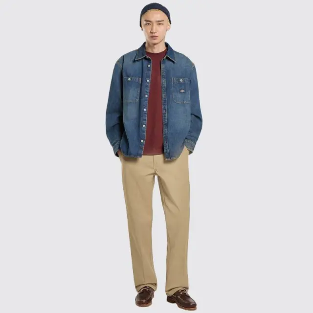 Πουκάμισο Demin Dickies DK0A87PXL231 Χακί - L 3