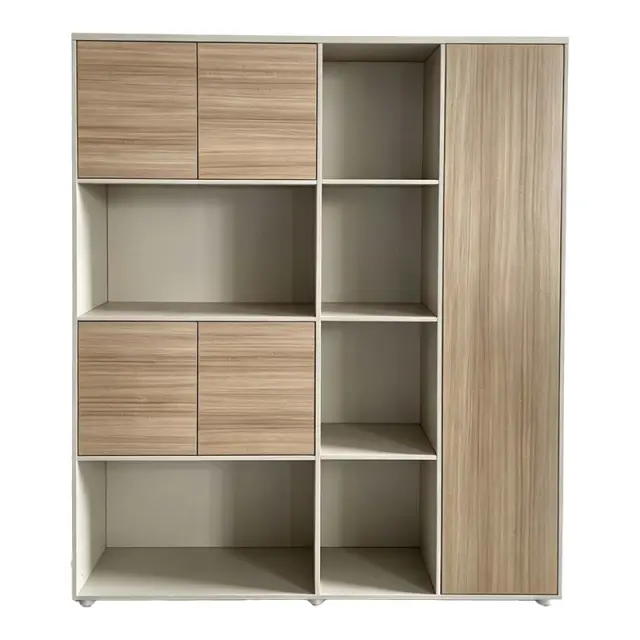 Βιβλιοθήκη γραφείου Stark pakoworld μπεζ oak 160x40x200εκ 2