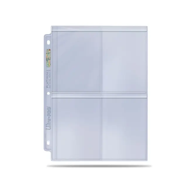 Ultra PRO Premium 4-Pocket Secure Pages 100τμχ – Διάφανες Σελίδες Άλμπουμ για 400 Toploaders έως 130pt